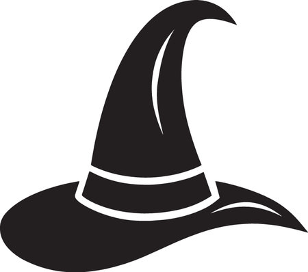 Witch hat icon isolated on white background. Halloween witch hat.のイラスト素材