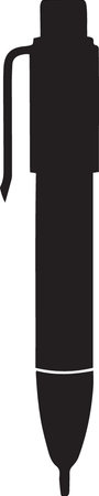 Black pen icon isolated on white background. Vector illustration. Eps 10.のイラスト素材