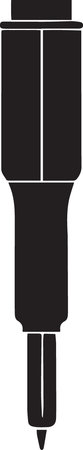 Black pen icon isolated on white background. Vector illustration. Eps 10のイラスト素材