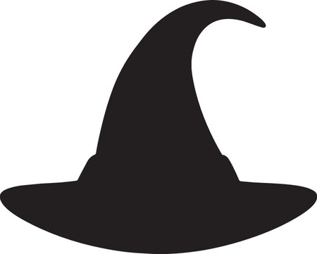 Witch hat icon isolated on white background. Halloween vector illustration.のイラスト素材