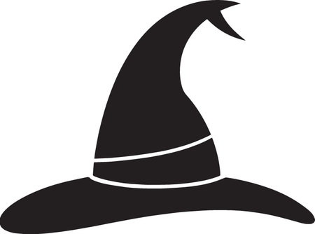 Witch hat icon isolated on white background. Vector Illustration.のイラスト素材