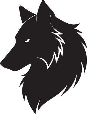 Wolf.Vector illustration ready for vinyl cutting.Isolated on white background.のイラスト素材