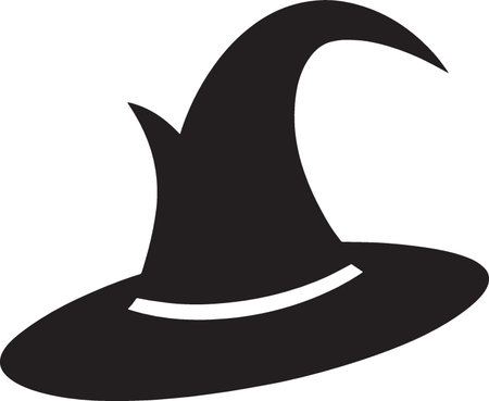 Witch hat icon isolated on white background. Vector Illustration.のイラスト素材