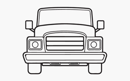 Off-road vehicle icon in outline style. Vector illustration on white background.のイラスト素材