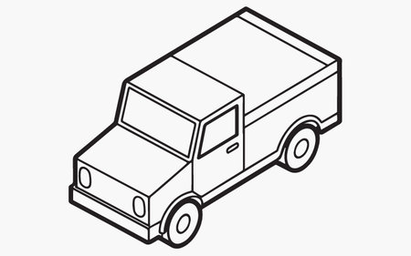 Isometric illustration of a car. Side view. Vector illustration.のイラスト素材