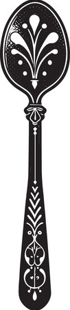A black and white vector illustration of a vintage kitchen utensil.のイラスト素材