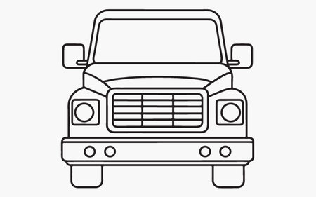 Pickup truck icon. Simple illustration of pickup truck vector icon for webのイラスト素材