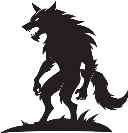 Wolf.Vector illustration ready for vinyl cutting. Isolated on white backgroundのイラスト素材