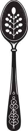 Vintage Spoon.Vector illustration ready for vinyl cutting.\""のイラスト素材