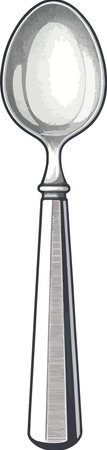 spoon on a white background, vector illustration, eps10のイラスト素材