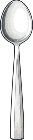 Illustration of a spoon on a white background, done in cartoon style.のイラスト素材