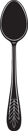 Silhouette of a spoon. Vector illustration ready for vinyl cutting.のイラスト素材
