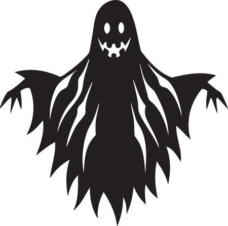 Halloween ghost isolated on white background. Vector illustration. EPS 10のイラスト素材