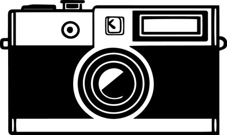 Camera Icon Isolated on the White Background. Vector Illustration.のイラスト素材