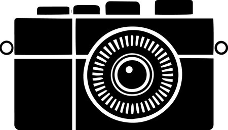 Black Camera icon isolated on white background. Vector Illustration EPS10のイラスト素材