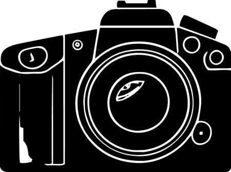 illustration of a camera on a white background. Vector illustration.のイラスト素材