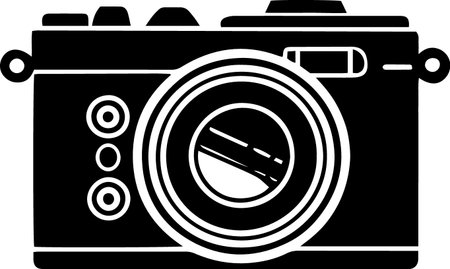 Camera icon isolated on white background. Vector illustration. Eps 10.のイラスト素材