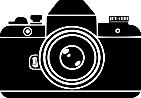 Camera icon isolated on white background. Vector illustration. Eps 10.のイラスト素材