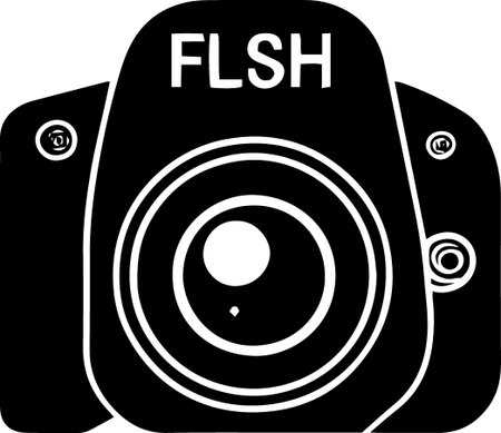 Black and white photo camera icon isolated on white background. Vector illustration.のイラスト素材