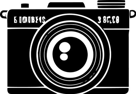 Retro Camera Isolated on White Background. Vector Illustration.のイラスト素材