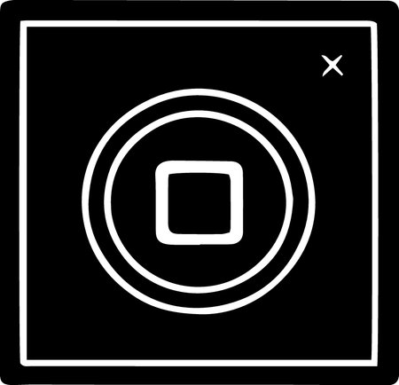 Camera icon in black and white. Vector illustration, flat design.のイラスト素材