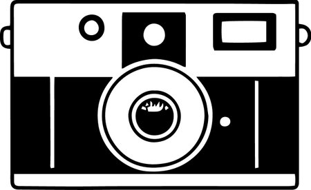 Black Camera icon isolated on white background. Vector Illustration EPS10のイラスト素材