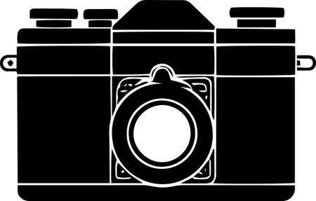 Illustration of a camera isolated on a white background, vector illustrationのイラスト素材