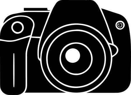 Camera icon isolated on white background. Vector illustration. Eps 10.のイラスト素材