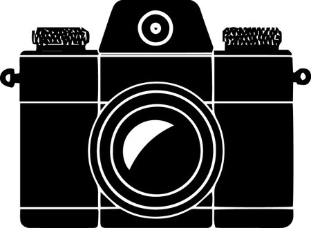 illustration of a camera on a white background. Vector illustration.のイラスト素材