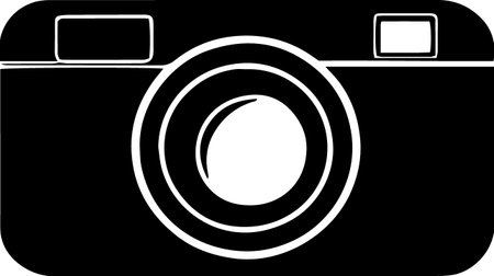 Camera icon isolated on white background. Vector illustration. Eps 10.のイラスト素材