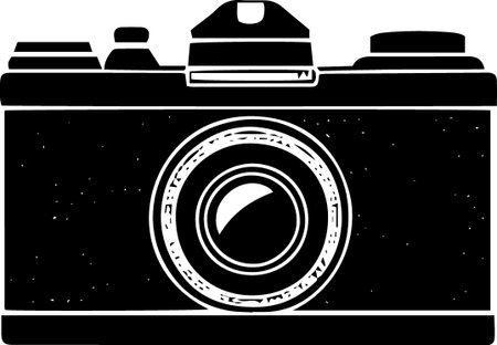 Retro Camera on a white background, vector illustration, EPS10のイラスト素材