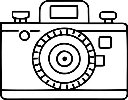 Camera icon isolated on white background. Vector illustration, EPS 10.のイラスト素材