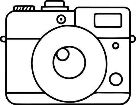 This is an illustration of a Retro Camera.  Everyone will love it!のイラスト素材