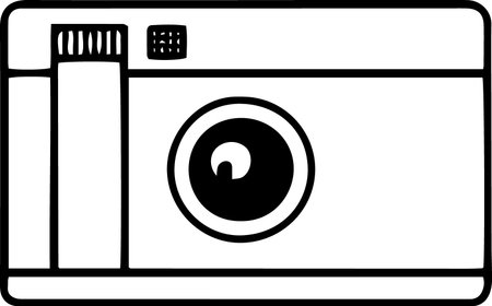 Camera icon isolated on white background. Vector illustration. Eps 10.のイラスト素材