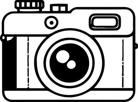 Camera Icon Isolated on the White Background. Vector Illustration.のイラスト素材
