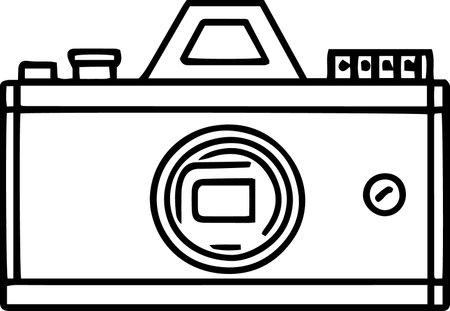 Camera icon isolated on white background. Vector illustration. Eps 10.のイラスト素材