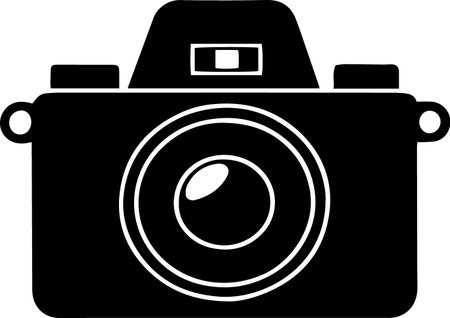 Camera icon isolated on white background. Vector illustration. Eps 10.のイラスト素材