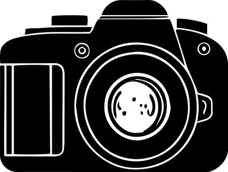 Illustration of a camera isolated on a white background, vector illustrationのイラスト素材