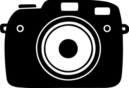 Camera icon isolated on white background. Vector illustration. Eps 10.のイラスト素材