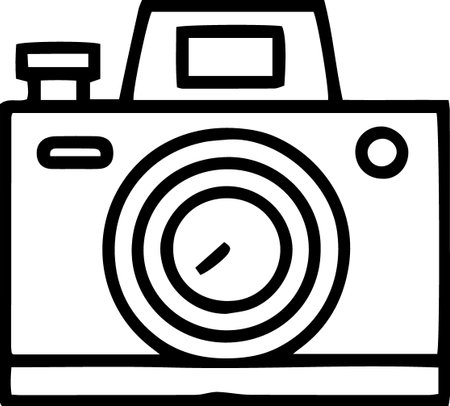 Camera icon, Photography related vector illustration on white background. EPS10のイラスト素材