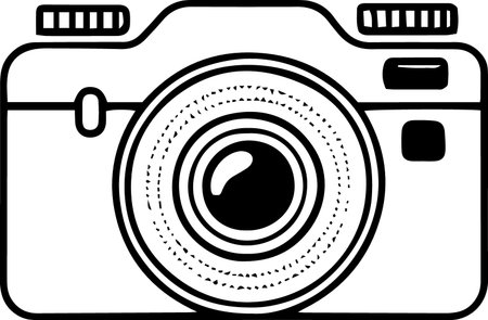 Camera Icon Isolated on a White Background. Vector Illustration.のイラスト素材
