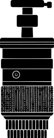 Illustration of a camera lens on a white background. Vector illustrationのイラスト素材