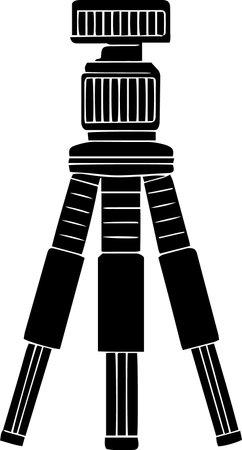 Illustration of a tripod isolated on a white backgrounのイラスト素材