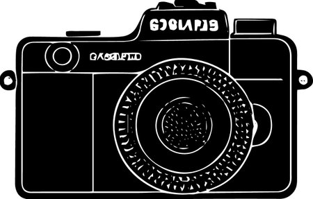 Retro Camera.Vector illustration ready for vinyl cutting.\""のイラスト素材