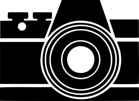 Camera icon isolated on white background. Vector illustration for your design.のイラスト素材