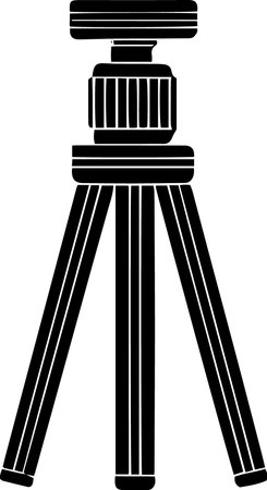 Illustration of a tripod isolated on a white background. Vector illustrationのイラスト素材