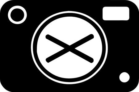 Black Camera shutter icon isolated on white background. Vector Illustration.のイラスト素材