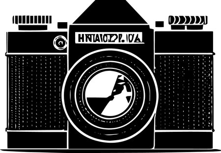 Vintage Camera.Vector illustration ready for vinyl cutting.\""のイラスト素材