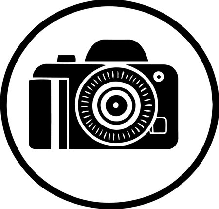Vector Camera Icon Isolated on White Background. Vector Illustration.のイラスト素材