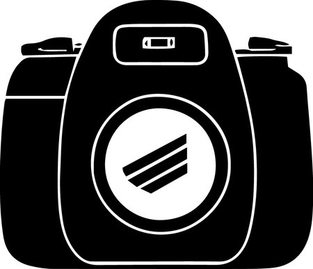 Illustration of a camera on a white background, vector illustration.のイラスト素材